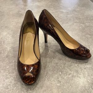 Cole Hahn Nike Air Brown leopard print heels